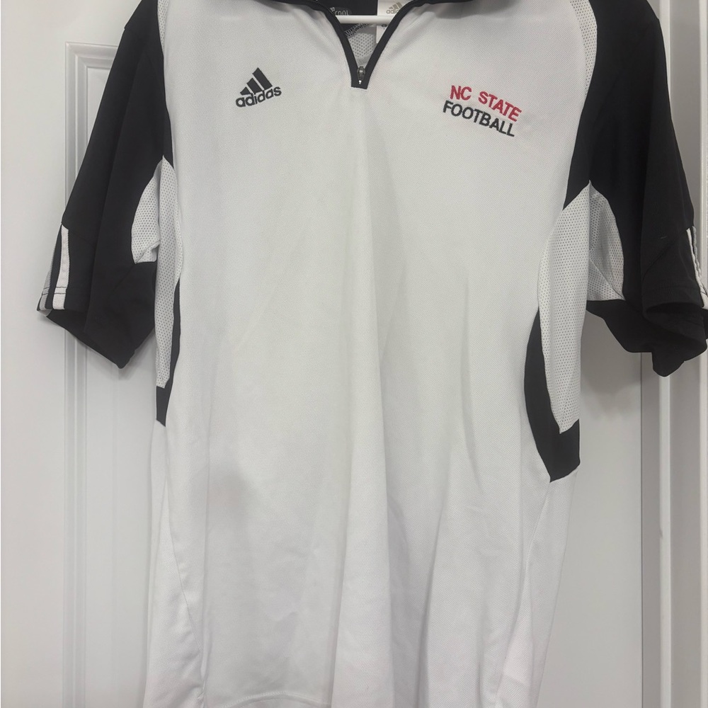 Adidas Black and White Polo Shirt